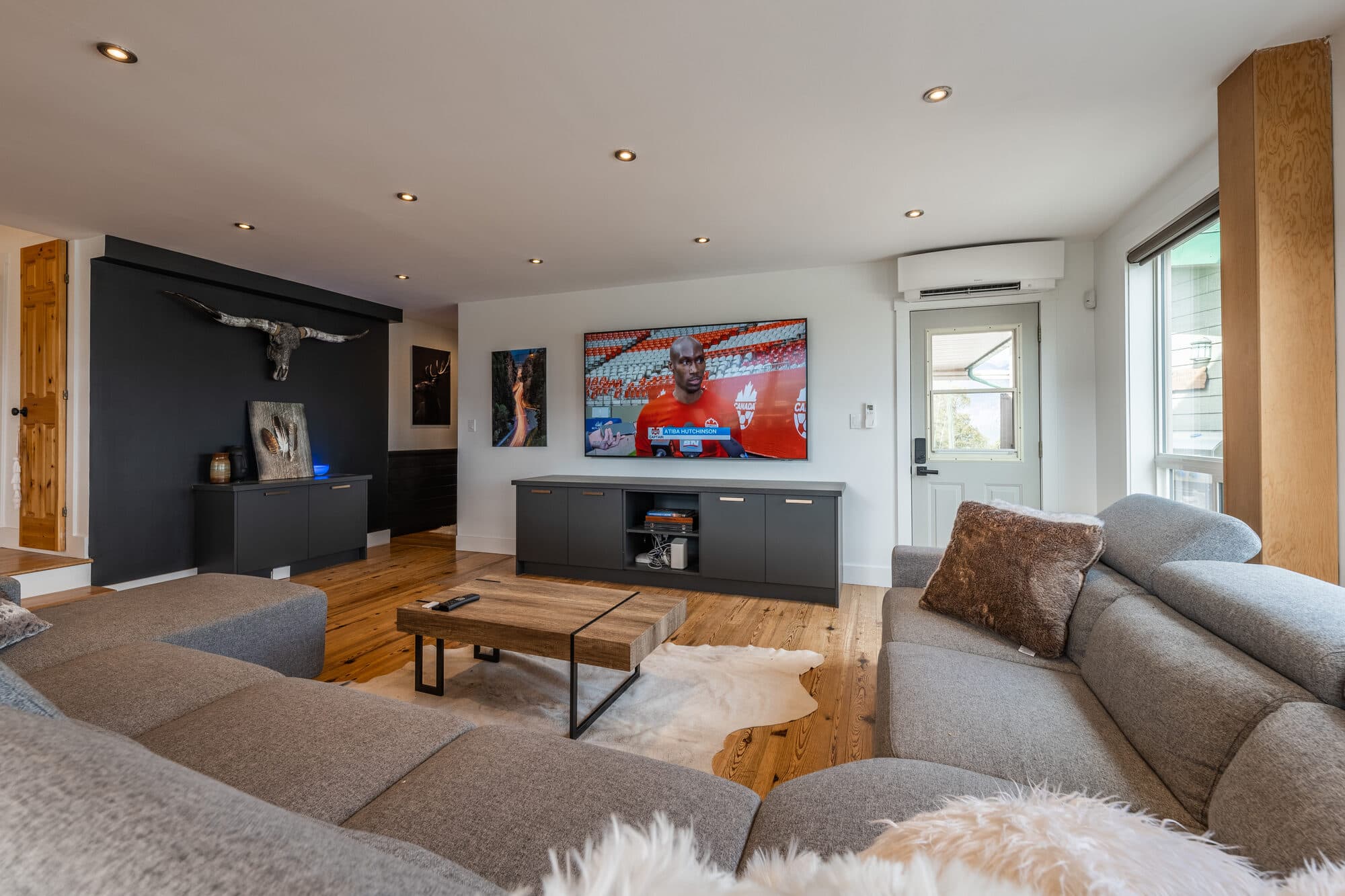 Reimagine Ranch living room built for large groups