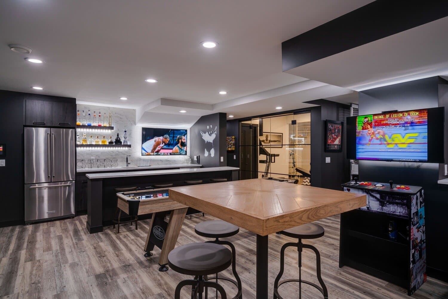 High-finish Calgary basement detail