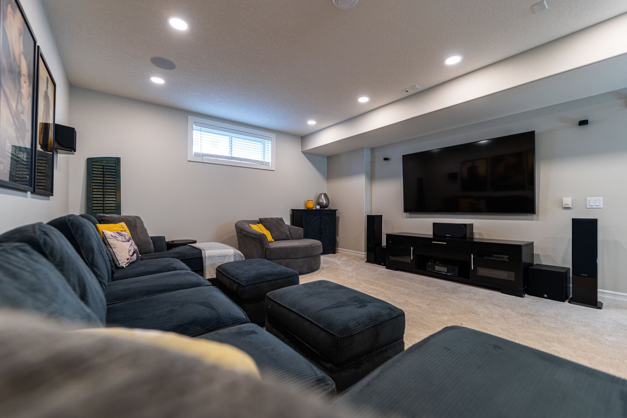 A complete, fully finished Calgary basement by ReImagine Builders
