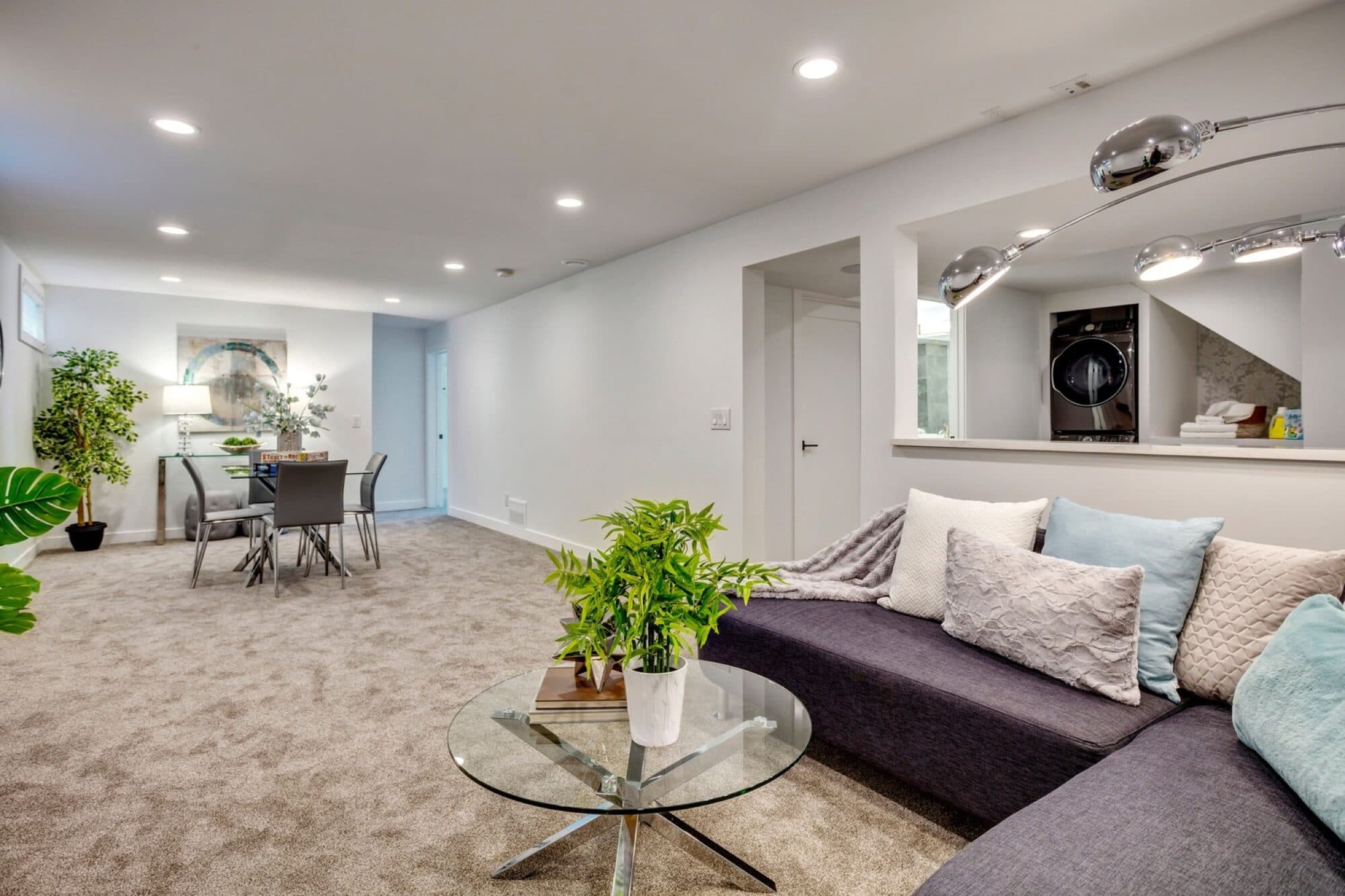 Legal suite open-plan living and dining with laundry alcove