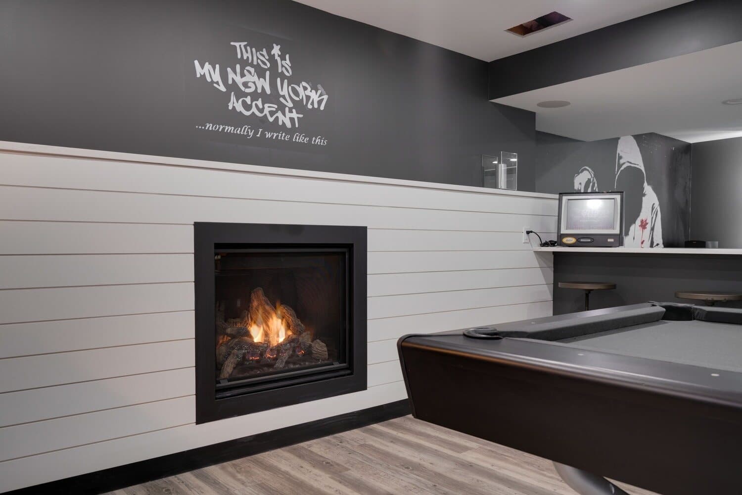 A high-end finished Calgary basement by ReImagine Builders
